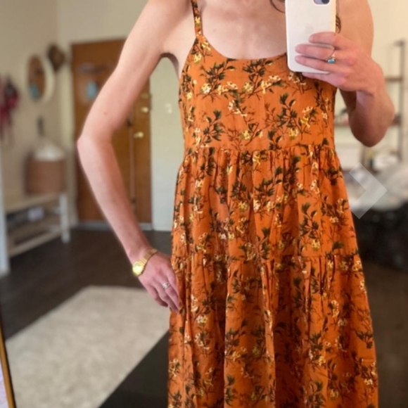 Women's dress bohemian floral print dres long maxi - Picture 9 of 10